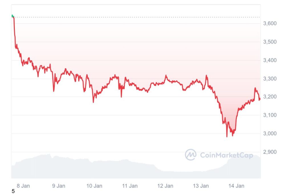 ETH Crypto Price Decline